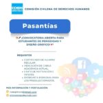 Convocatoria pasantías en la CCHDH para estudiantes de Periodismo y Diseño