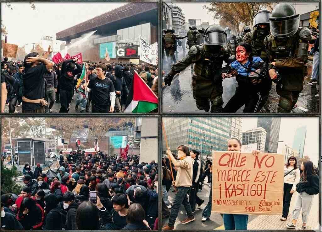 CCHDH en Agencia Prensa Latina. Condenan represión contra marcha estudiantil en Chile